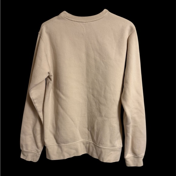 Pacifica Tan Crewneck Sweater with Navy Panama City Beach Print - Picture 2 of 3